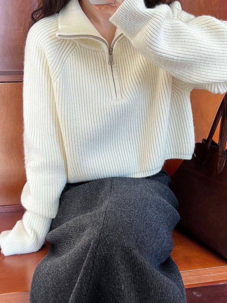 🖤 Oversized өндөр захтай ноосон цамц – Чамин, тав тухтай хэв маяг! ✨ 