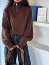 🖤 Oversized өндөр захтай ноосон цамц – Чамин, тав тухтай хэв маяг! ✨ 