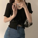👚 Хөөрхөн оосортой, богино ханцуйтай эмэгтэй цамц