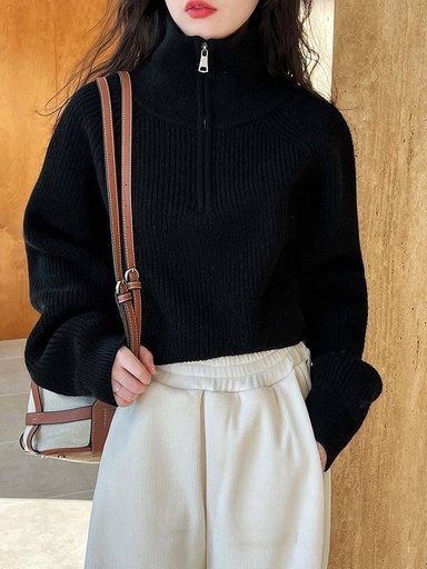 🖤 Oversized өндөр захтай ноосон цамц – Чамин, тав тухтай хэв маяг! ✨ 